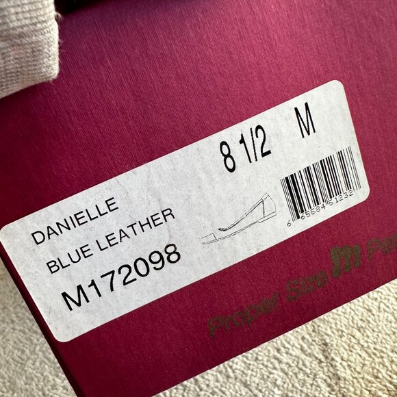 Munro Danielle Blue Leather Cap Toe Slip-On Ballet Flats Sz 8 - Picture 7 of 7